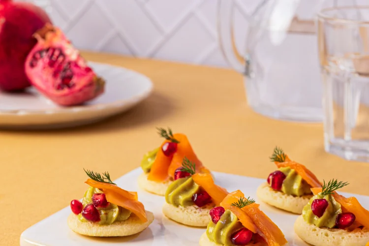 Blinis à la truite fumée Ovive