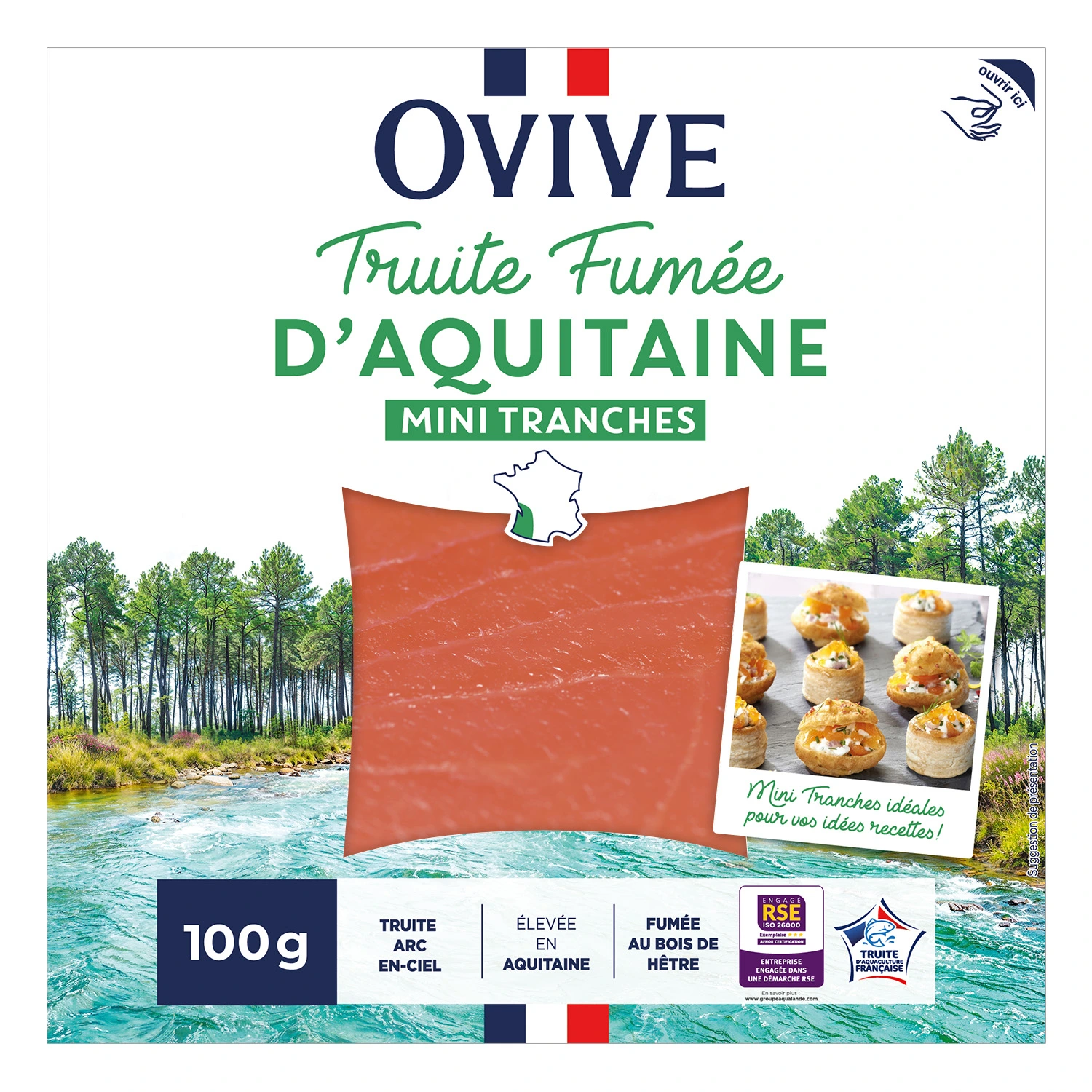 Ovive truite d'Aquitaine mini tranches