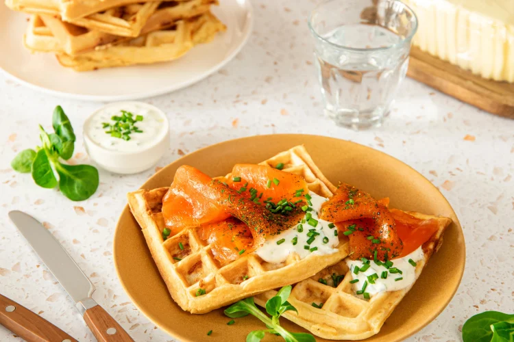 Recette de gauffres salées - Ovive