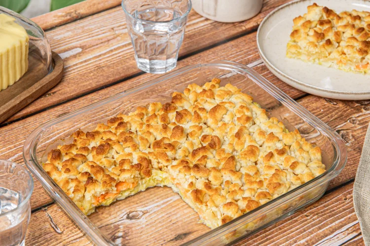 Crumble salé avec poireaux - Ovive