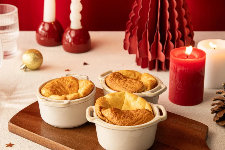Soufflés salés à la truite fumée - Ovive